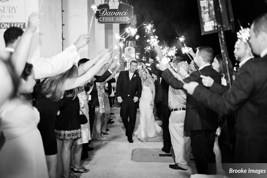Sparkler exit at The Treasury on the Plaza St. Augustine