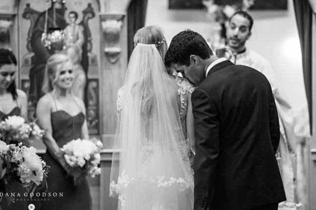 wedding ceremony at Greek Orthodox Church 